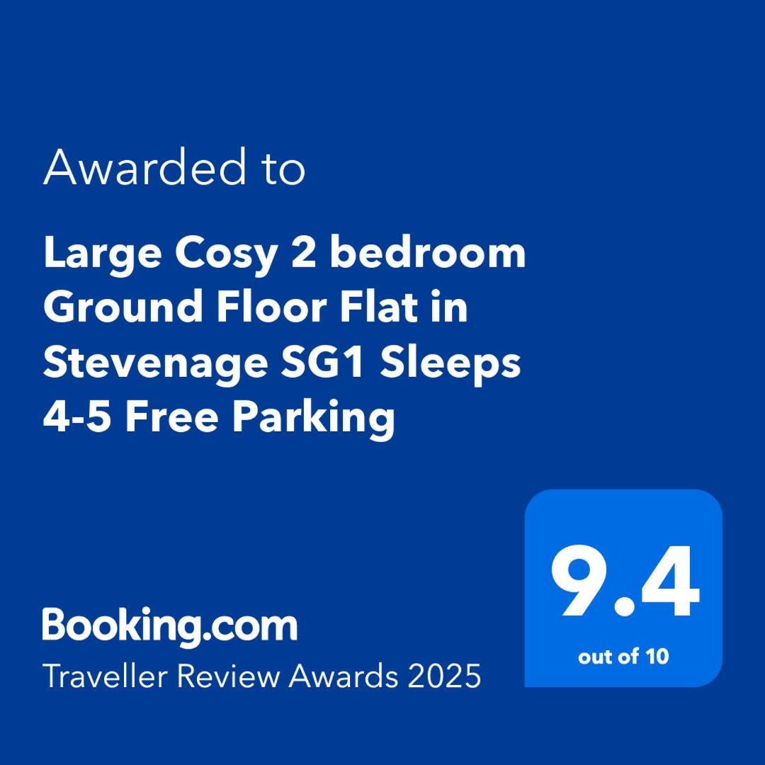 Large Cosy 2 Bedroom Ground Floor Flat In Stevenage Sg1 Sleeps 4-5 Free Parking מראה חיצוני תמונה